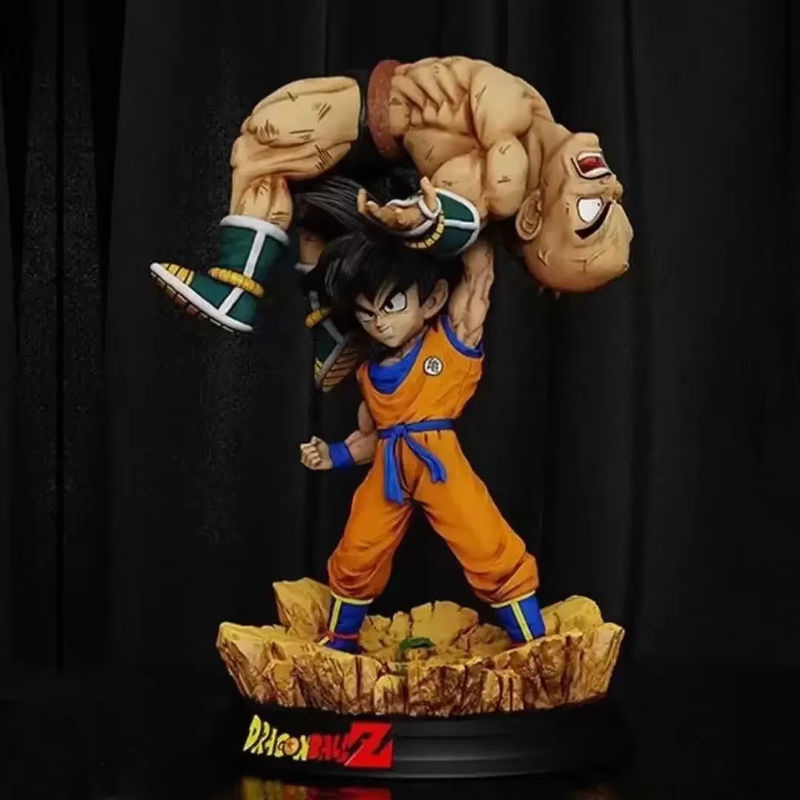 Bandai Dragon Ball Z Anime Figuren Son Goku Nappa Piccolo als PVC GK Statue, mehrfarbig, Höhe: 23 cm - Bild 2