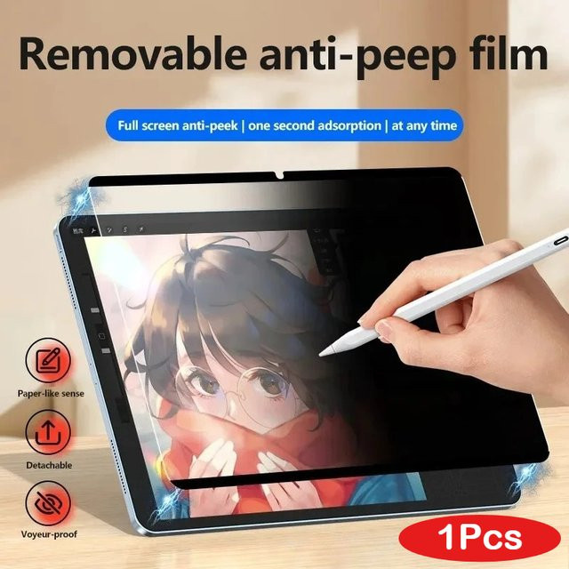 Magnetische Sichtschutzfolie für Apple iPad Pro, Air und Mini in Schwarz - Bild 1