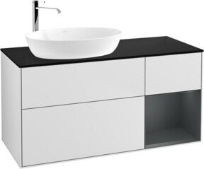 V&B Finion Waschtischunterschrank mit Wandbeleuchtung, Farbe: Weiß lackiert, Breite: 120 cm, Tiefe: 50,1 cm, Höhe: 50,1 cm - Bild 1