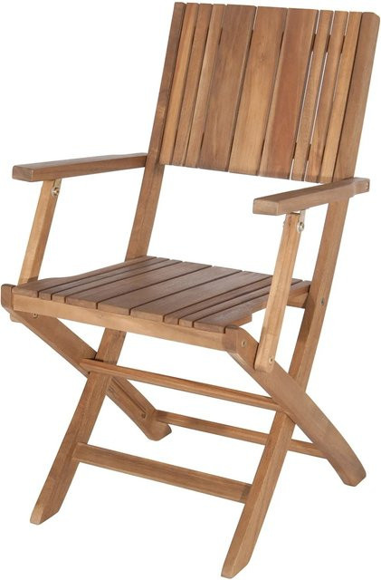 Siena Garden Falun Klappsessel aus Akazienholz in Beige B/T/H: 57 x 50,5 x 88 cm - Bild 1
