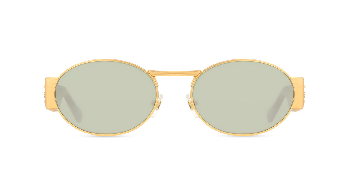 Versace VE2264 Sonnenbrille Vollrand, Oval, Edelstahl, Unisex, Gold - Bild 1