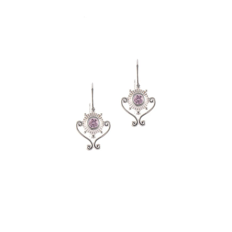 Ohrringe Dirndl Funkeln, 925 Silber, Zirkonia rosa, Damen - Bild 1