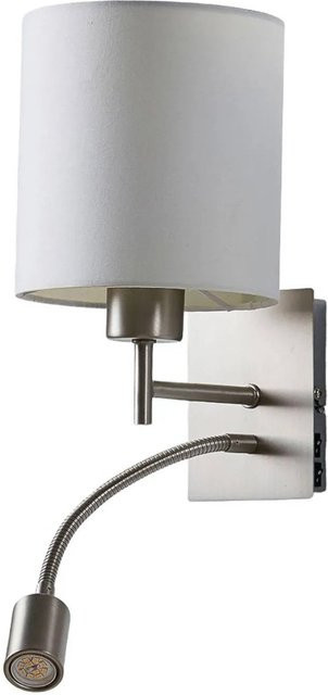 Lindby Wandleuchte Camilo Modern Weiß aus Textil, 1-flammig E27 - Bild 1