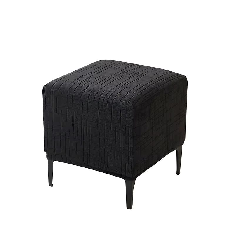 Yupartex Jacquard Quadratische Ottomane Abdeckung, Stretch Schonbezug für Fußhocker und Fußstützen, abnehmbar - Bild 6