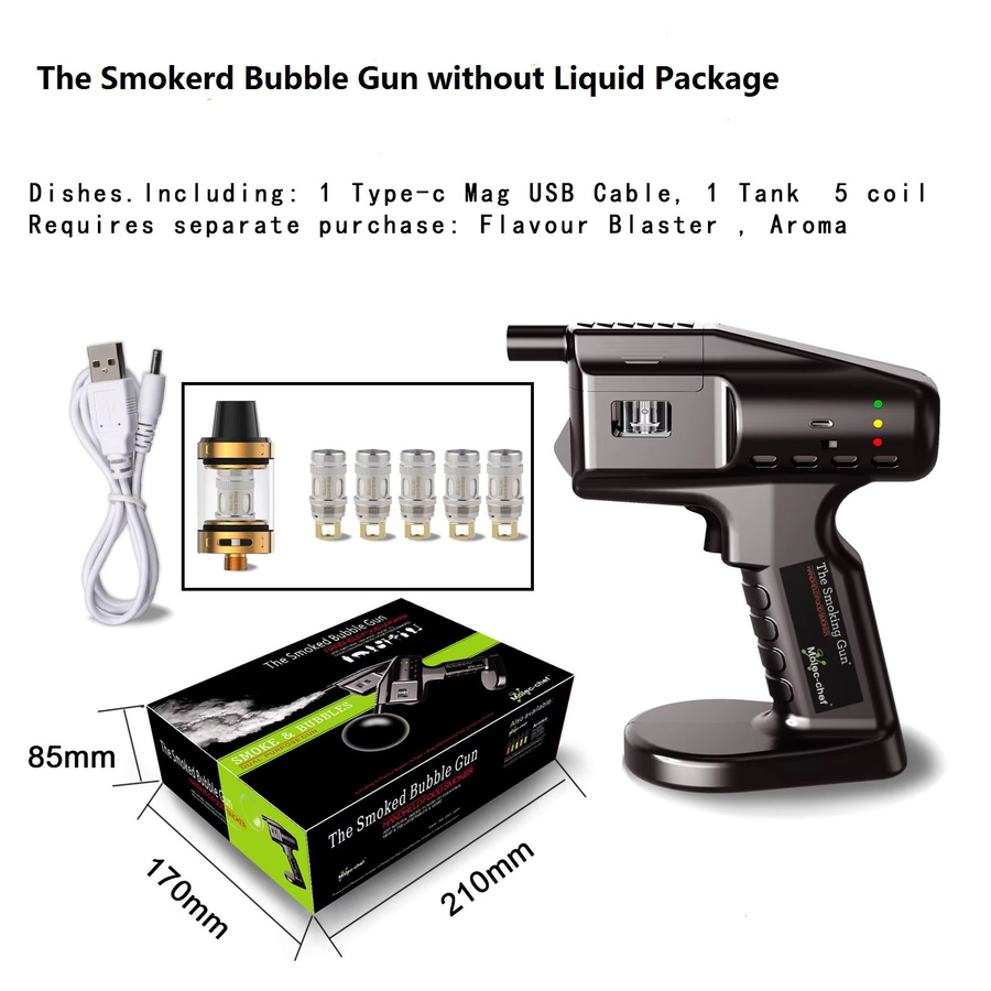 Molec-chef Cocktail Smoke Bubble Gun in Schwarz für Bar und Restaurant - Bild 1