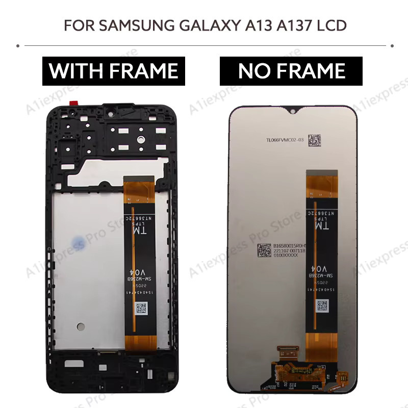 Samsung Galaxy A13 A135 A137 LCD Display mit Rahmen in Schwarz 6,6 Zoll Ersatz Touch Screen - Bild 4
