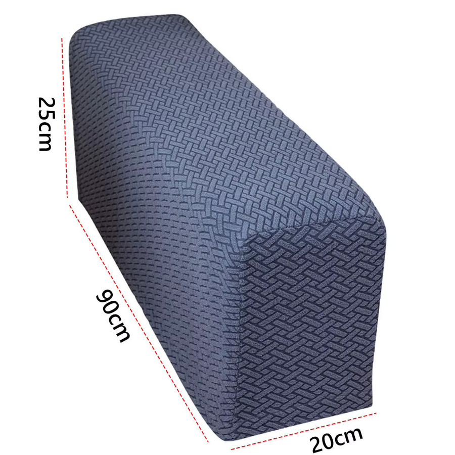APWIKOGER Sofa-Armlehnenbezüge mit Karomuster, elastische Schonbezüge für Sessel und Sofas, waschbar, Grau/Blau - Bild 3