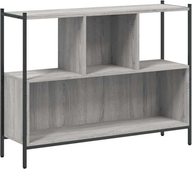 vidaXL Bücherregal Grau in Industrial-Optik aus Holzwerkstoff, B/T/H: 102 x 28 x 77,5 cm - Bild 1