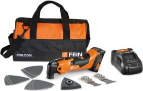 Fein Akku-Oszillierer MULTIMASTER AMM 500 AS 18V mit 2 Ah Akku, Schnellladegerät und Nylon-Tasche in Orange - Bild 1