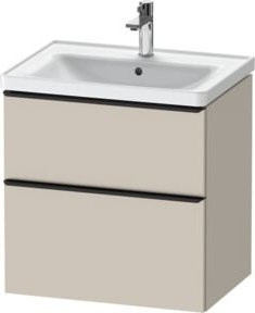 Duravit Waschtischunterschrank D-Neo in Weiß und Taupe Matt mit 1 Korpus und 1 Auszug, Breite: 63,4 cm, Tiefe: 45,2 cm - Bild 1