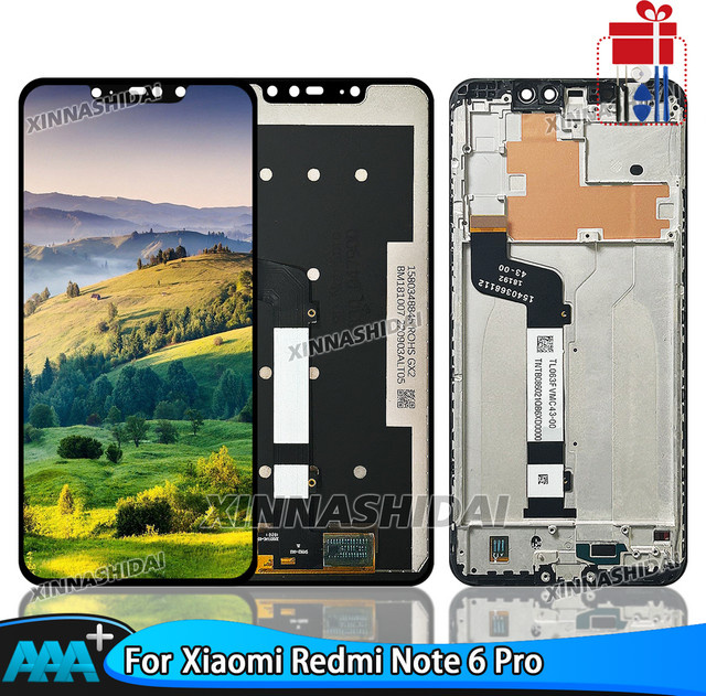 Xiaomi Redmi Note 6 Pro LCD Touchscreen Digitizer Display in Schwarz, 6,26 Zoll - Bild 1