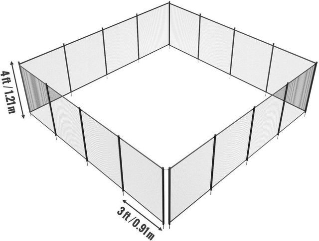 Abnehmbarer Poolzaun für Einbaupools von Buying Solutions, MB, Farbe: Schwarz oder Weiß, B/H: 14,63 x 1,21 m - Bild 1