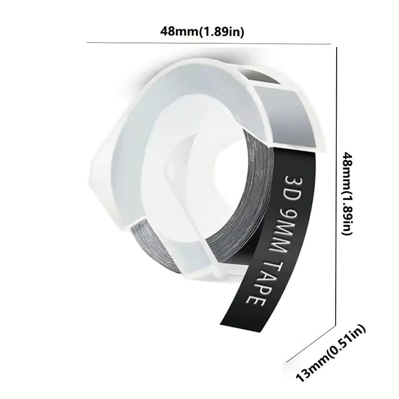 DYMO 3D-Prägeetikettenband aus PVC in Mehrfarbig, erhältlich in 6 mm, 9 mm oder 12 mm Breite - Bild 2