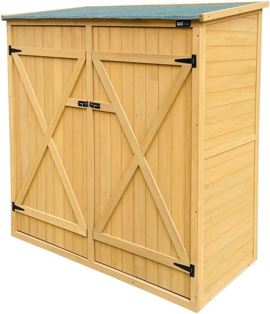 Axi Gartenschrank Casper aus Hemlock-Holz in Braun, FSC-zertifiziert, B/T/H: 78 x 30 x 164 cm - Bild 1
