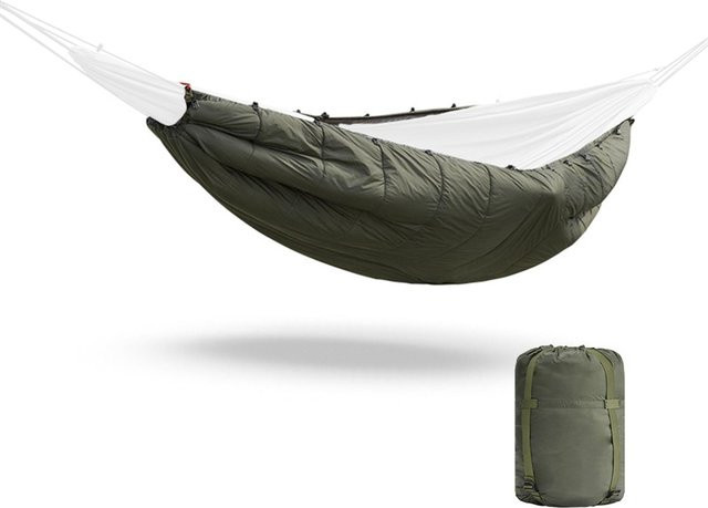 Artleeh Multifunktionale Hängematten-Underquilt im Poncho-Stil für Camping und Wandern, Farbe: Grün - Bild 1