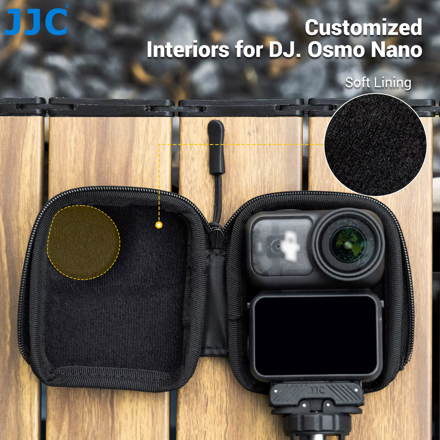 JJC Mini-Hülle für DJI Osmo Nano, stoßfeste EVA Aufbewahrungsbox in Schwarz - Bild 5