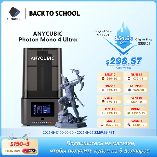 Anycubic Photon Mono 4 Ultra LCD 3D-Drucker mit 7 Zoll 10K Display für hochpräzises UV-Resin-Drucken, B/T/H: 23,6 x 23,1 x 43,0 cm - Bild 1