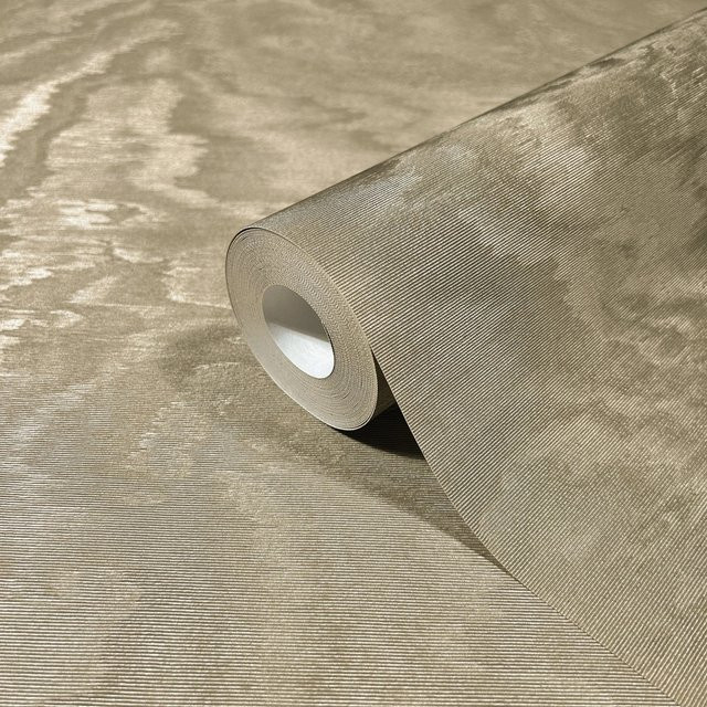 Marburg Vliestapete Metalloptik Glänzend Hammerschlag in Gold, Breite: 0,7 m, Länge: 10,05 m - Bild 1