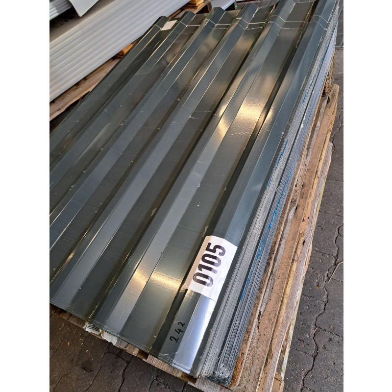 Trapezblech W-20 Mini Dachplatte aus Metall in Anthrazitgrau, Plattenlänge: 1,20 m - Bild 1