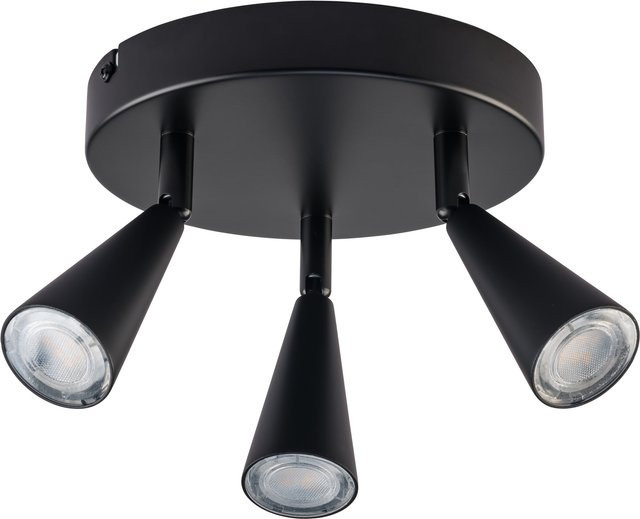 LIVARNO FREYA Wand- und Deckenschiene mit 3 LED-Spots in Schwarz, verstellbar, warmweiß - Bild 1