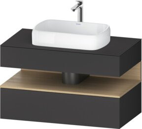 Duravit Waschtischunterschrank Qatego in Grau, B/T/H: 100 x 55 x 60 cm - Bild 1