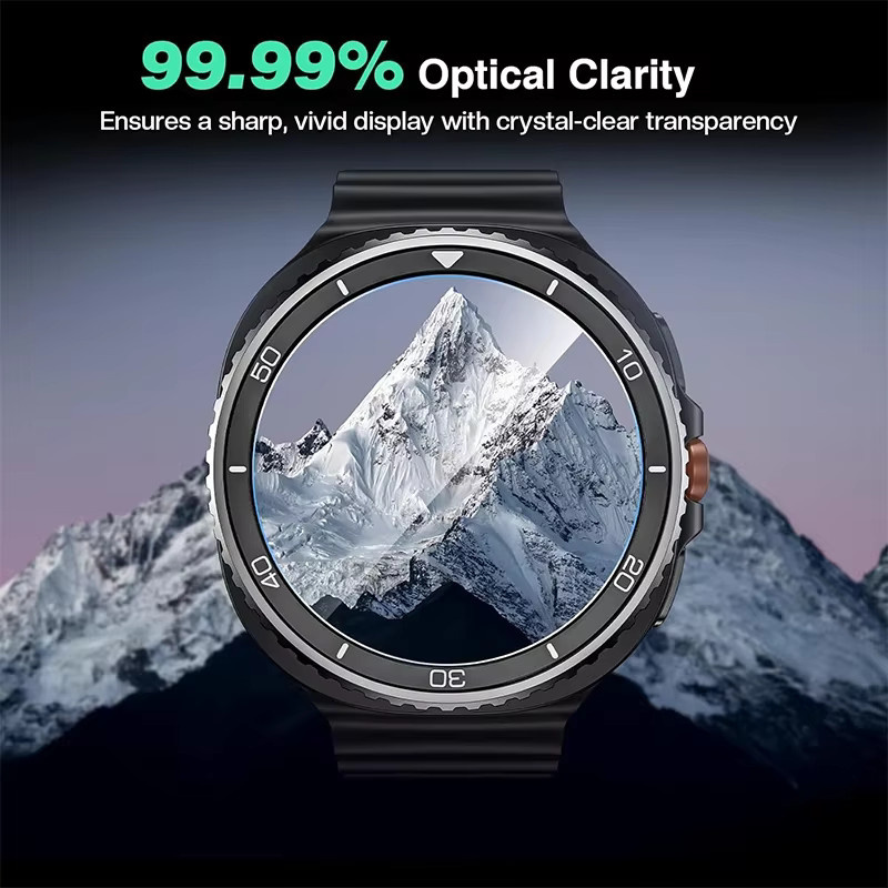 SAMUTAX Displayschutzfolie aus gehärtetem Glas, Samsung Galaxy Watch 8/8 Classic, transparent - Bild 4