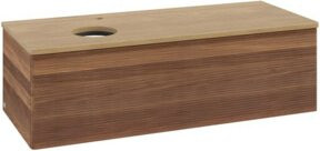 V&B Waschtischunterschrank Antao mit Frontstruktur und Beleuchtung in Eiche, B/T/H: 120 x 50 x 50 cm - Bild 1