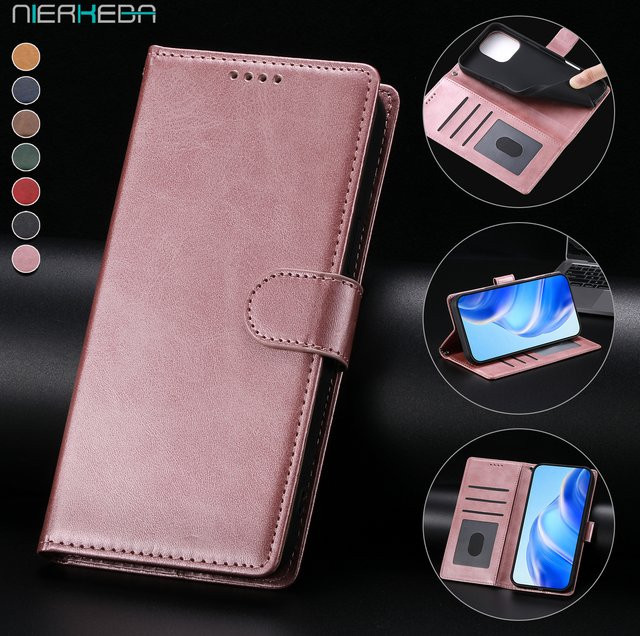 Xiaomi Business Leder Flip Case für Redmi Note 15 14 13 Pro Plus 14C 15C 13C A5 5G Wallet Stand Buch Tasche mit Kartenfach in Schwarz und Pink - Bild 1