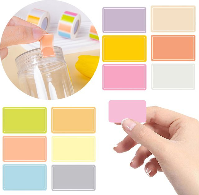 ZYF Farbige Markierungsaufkleber aus Kunstpapier in Multicolour für Schule, Büro und DIY-Projekte - Bild 1