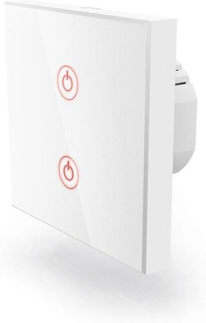 Hama WiFi Touch Wandschalter Unterputz in Weiß mit Sprachsteuerung für Amazon Alexa und Google Assistant - Bild 1