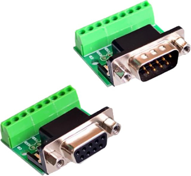 Si Tai&SH DB9 RS232 Serieller Steckverbinder zu Klemmen Buchse Adapter Breakout Board in Grün - Bild 1