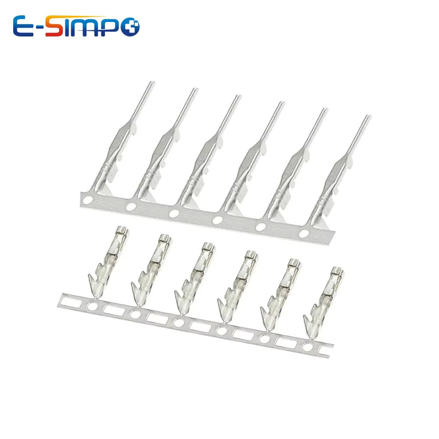 E-SIMPO Du Bang No-Latch 2,54mm Stecker-Buchse-Pin-Anschluss für Crimp-Gehäuse Jumper-Kabel DIY in Silber - Bild 1