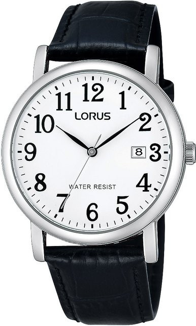 Lorus Armbanduhr, Quarz, Edelstahl, Leder, 38 mm, Herren - Bild 1