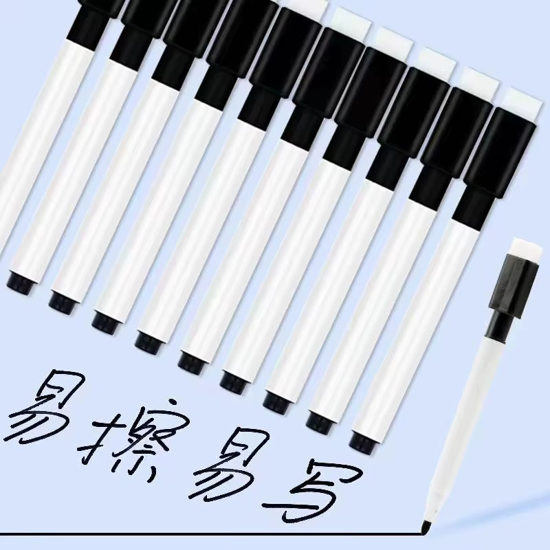 Haile Magnetische Whiteboard-Marker in Schwarz mit feiner Spitze und Radierkappe, 20 Stück - Bild 5