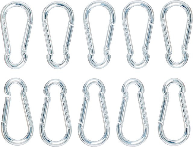 Parkside Karabiner- und Schäkelhaken-Set in Silber, 2 Stück - Bild 1