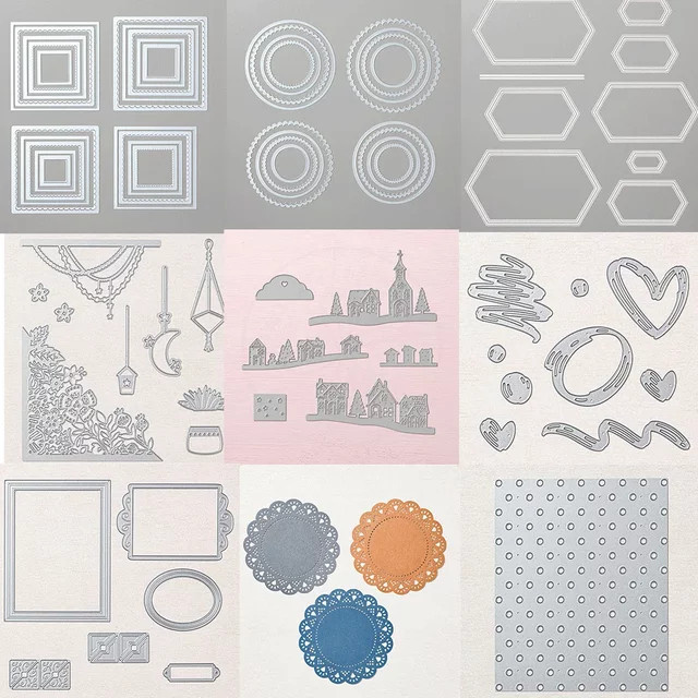 Silberne Metall-Stanzformen für Valentinstag zur Prägung für DIY-Kartenherstellung und Scrapbooking - Bild 1