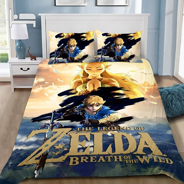 Bettwäscheset WEN-july Zelda of Legends mit Bettbezug und Kissenbezügen, Mehrfarbig, B/H: 180 x 210 cm, Kissenbezüge: 50 x 70 cm - Bild 1