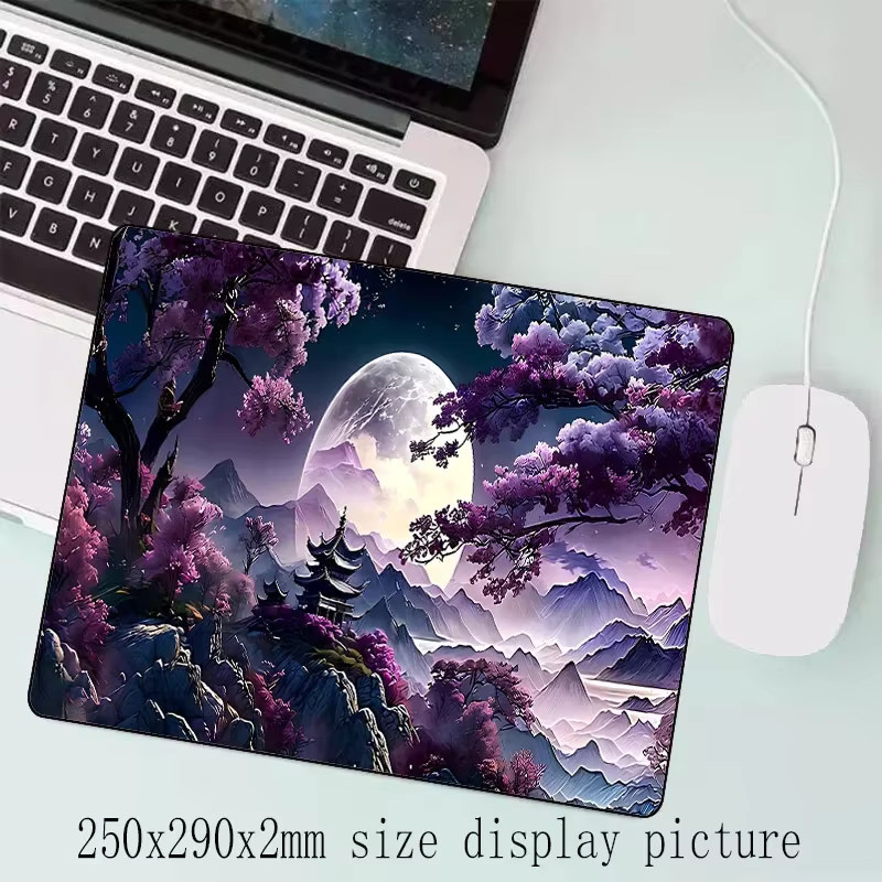 MRGLZY Sakura Scenery Ink Mauspad Schreibtischunterlage Multicolor B/T/H: 100 x 50 cm - Bild 3
