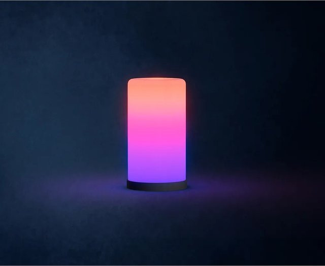 Eglo LED Tischleuchte RGBIC mit Fernbedienung in Schwarz und Weiß - Bild 1