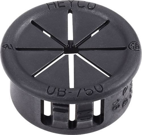 PB Fastener Kabeldurchführung AF0750 aus Polyamid in Schwarz mit maximalem Klemm-Ø 12,7 mm und maximaler Plattenstärke 3,2 mm - Bild 1