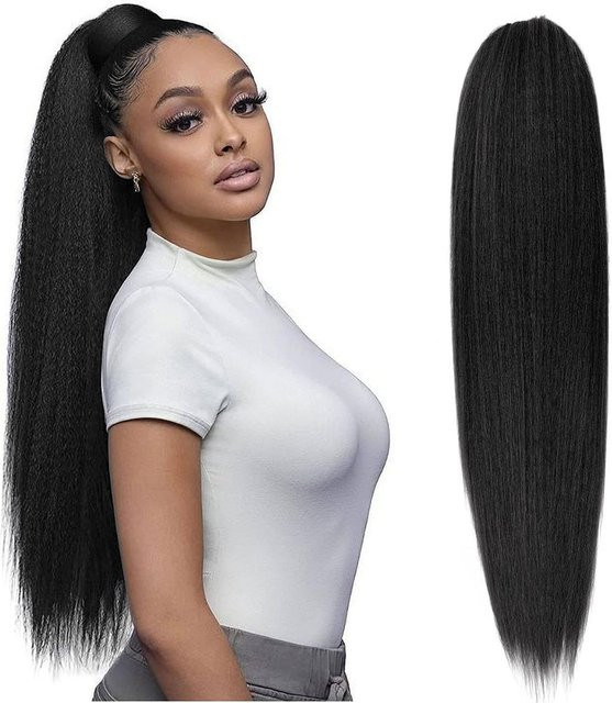 LORITA FEKIX Yaki Straight Pferdeschwanz, 24 Zoll, Schwarz, Damen - Bild 1