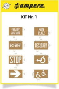 A.M.P.E.R.E. Schablonenset KIT Parken in Braun - Bild 1