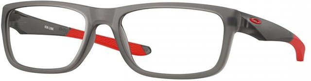Oakley Oy8033 Kin Kinderbrille, Vollrand, rechteckig, Kunststoff, grau - Bild 1