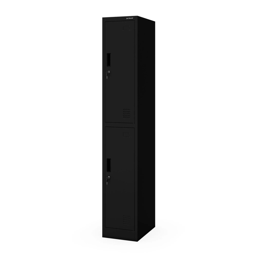 JAN NOWAK Sozialschrank IGOR 1 Plus aus Stahl in Schwarz, H: 185 cm, B: 32 cm, T: 45 cm - Bild 2