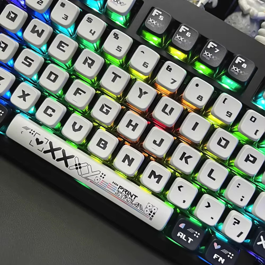 Pudding Tastenkappen Set im SA-Profil aus PBT mit 125 Tasten, durchscheinend in Binär-Anime-Design für MX mechanische Tastaturen (60%, 75%, TKL, 96%, 100%) - Bild 3