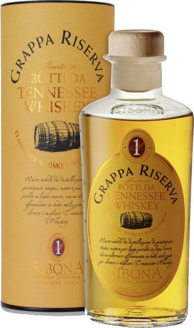 Sibona Grappa Riserva Botti da Tenessee Whiskey, Italien, 40% Vol., 0,5 l - Bild 1