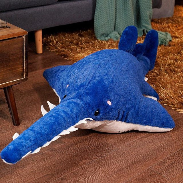 Yiran toy Riesiger gezahnter Hai, Plüschtier, 95cm, Blau - Bild 1