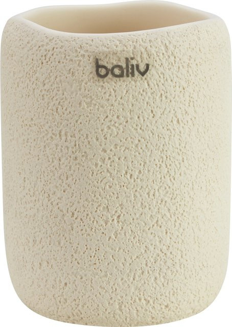 baliv Cosy Wave Zahnputzbecher aus Polyresin in Creme und Beige - Bild 1