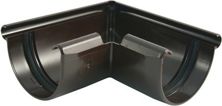 Marley Dachrinnen-Außenecke RG 100 in Braun, B/H/T: 19 x 8,4 x 19 cm - Bild 1