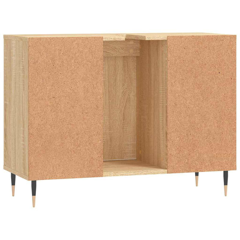 vidaXL Badschrank Sonoma-Eiche in Braun im industriellen Stil, B/T/H: 80 x 33 x 60 cm - Bild 2